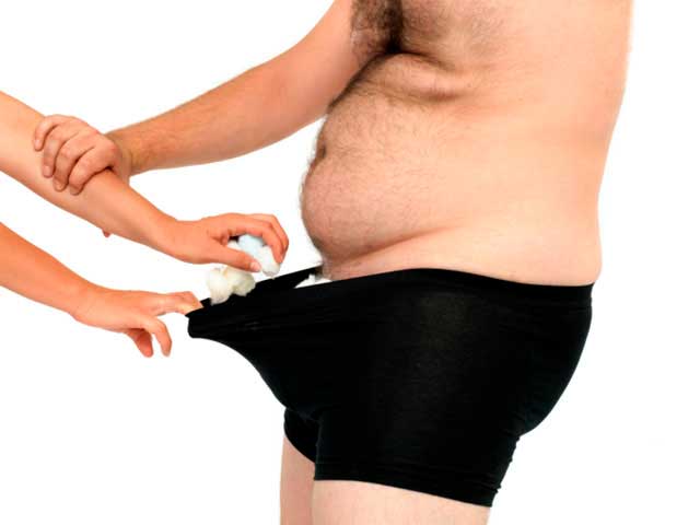 пенис в трусах