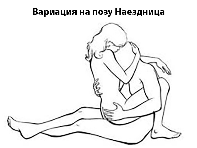 Женщина наездница Схематический рисунок